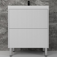 Style Line Тумба с раковиной Стокгольм 70 белый рифленый софт